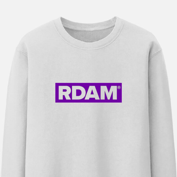 RDAM® | Outline Flock Paars op Wit | Sweater