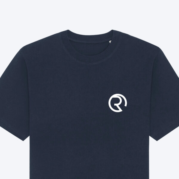 RDAM® | Iconic 3D Wit op Navy | Relaxed Fit T-Shirt