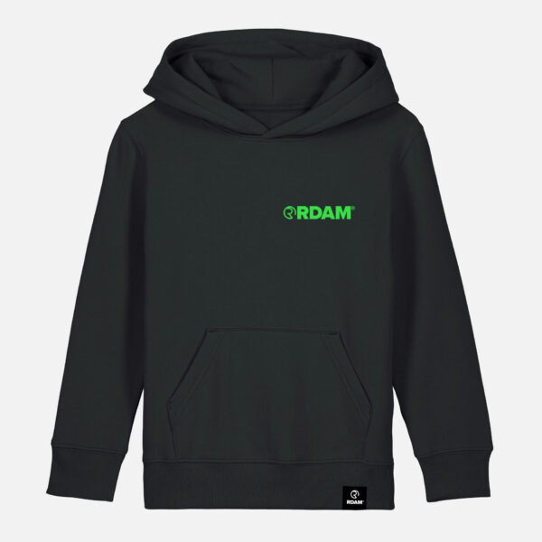RDAM® | Special Iconic Neon Groen op Zwart | Kinder Hoodie