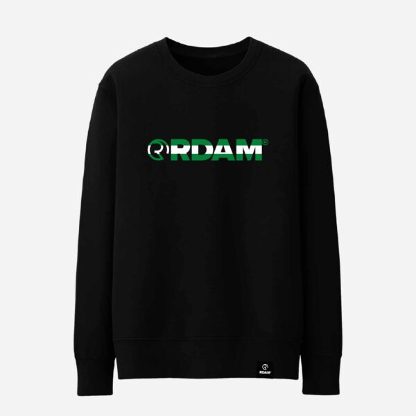 RDAM® | Groen Wit Groen Editie op Zwart | Sweater