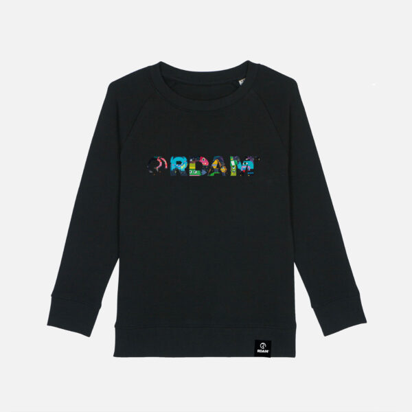 RDAM® | Oxalien O.P. Editie op Zwart | Kinder Sweater