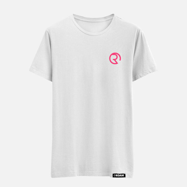 RDAM® | Iconic Neon Pink op Wit | T-Shirt