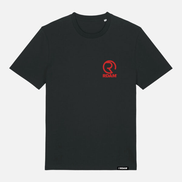 RDAM® | Classic Iconic Rood op Zwart | T-Shirt